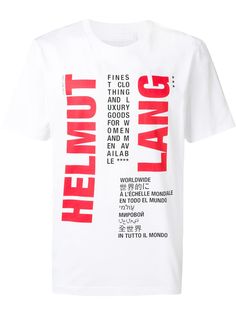 Helmut Lang футболка с принтом логотипа