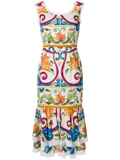 Dolce & Gabbana Majolica print midi dress