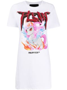 Philipp Plein платье-футболка Unicorn