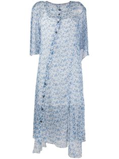 Acne Studios платье-рубашка с цветочным принтом