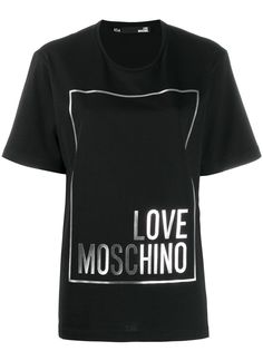 Love Moschino футболка оверсайз с логотипом