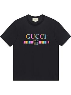 Gucci футболка оверсайз с принтом логотипа