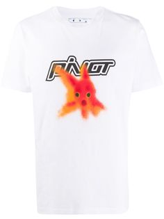 Off-White футболка Pivot Goldfish с принтом