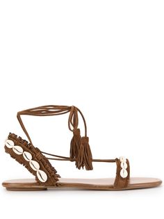 Aquazzura сандалии Riviera с ракушками