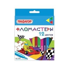 Фломастеры пифагор Гонщики 12