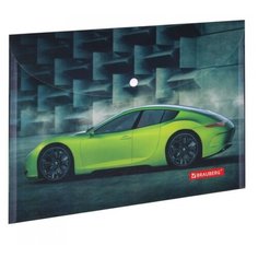 Папка-конверт с кнопкой Brauberg