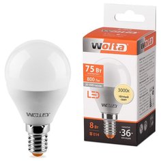 Лампочка Wolta LED G45 E14 8W