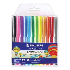 Фломастеры Академия 12 цветов Brauberg
