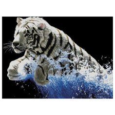Набор для вышивания 3D Белый тигр Белоснежка