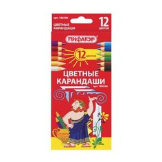 Карандаши цветные пифагор 12