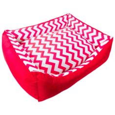 Лежак для собак и кошек LOORI Зигзаг 55х45х15 см красный