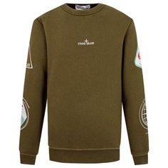 Свитшот Stone Island размер 128, хаки/зеленый
