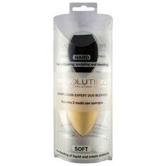 Набор спонжей REVOLUTION Complexion Expert Duo Sponge, 2 шт. бежевый/черный