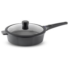 Сотейник GIPFEL PROOFET 2446 28 см, с крышкой, с ручкой, черный