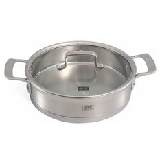 Сотейник GIPFEL PRESTIGE 1230 24 см, с крышкой, стальной