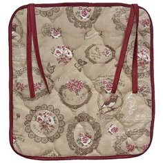Подушка на стул Naturel Винтаж 38 x 38 см бежевый/бордовый