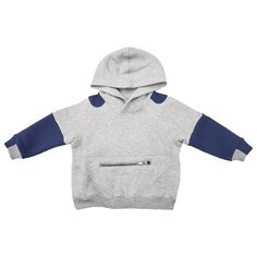 Худи ЁМАЁ размер 92, серый/синий меланж