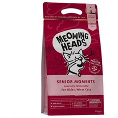 Корм для кошек Meowing Heads Для кошек старше 7 лет с лососем и яйцом. Мудрые года 1.5 кг