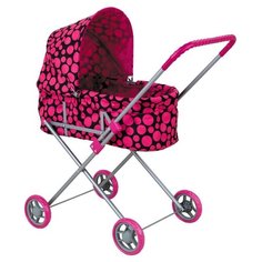 Коляска-люлька Buggy Boom Mixy (8013) черный/розовый горох