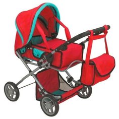 Коляска-трансформер Buggy Boom Infinia 8454 красный/бирюзовый