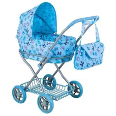 Коляска-люлька Buggy Boom Mixy (8019) голубой/бантик