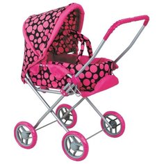 Коляска-трансформер Buggy Boom Mixy (8029) черный/розовый горох