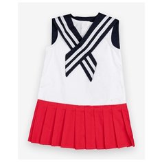 Платье Gulliver Baby размер 80, белый/синий/красный