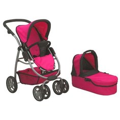 Коляска-трансформер Buggy Boom Amidea (9662/8062/9000) черный/фуксия