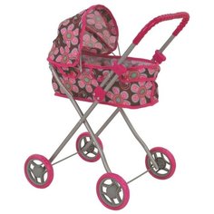 Коляска-люлька Buggy Boom Mixy (8011) розовый/цветы на темном фоне