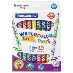 BRAUBERG Набор фломастеров Premium BiColor, 10 шт. (151664)