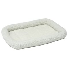 Лежак для собак и кошек Midwest QuietTime Deluxe Fleece Bolster 53х30х8 см белый