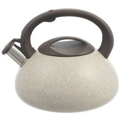 HITT Чайник со свистком Starlight 3 л коричневый мрамор