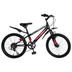 Подростковый горный (MTB) велосипед Top Gear Fighter (ВН20207) черный/красный (требует финальной сборки)