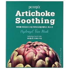 Petitfee Artichoke Soothing гидрогелевая маска для лица с экстрактом артишока, 32 г, 5 шт.