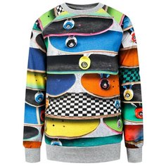 Свитшот Molo размер 122, синий/оранжевый/зеленый