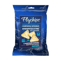 Кукурузно-рисовые снэки Флайчипсы зерновые с морской солью 40 г
