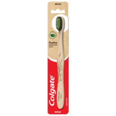 Зубная щетка Colgate Бамбук Древесный уголь, мягкая, черно-зеленый