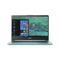 Ноутбук Acer SWIFT 1 SF114-32-P3T4 (Intel Pentium N5000 1100MHz/14"/1920x1080/4GB/256GB SSD/DVD нет/Intel UHD Graphics 605/Wi-Fi/Bluetooth/Windows 10 Home) NX.GZGER.001 зеленый