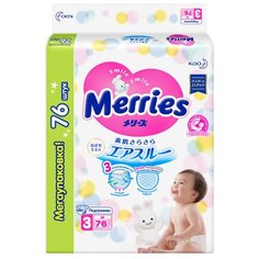Merries подгузники M (6-11 кг) 76 шт.