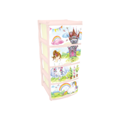 Бельевой комод Little Angel Для игрушек 4 секции 480 Сказочная принцесса
