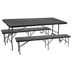 Комплект мебели Go Garden Palermo (стол, 2 скамьи), венге