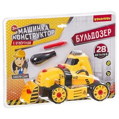 Винтовой конструктор BONDIBON С отверткой ВВ3381 Бульдозер