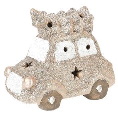 Фигурка Monte Christmas Машинка с елкой 13 см золотистый