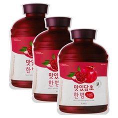 APIEU Тканевая маска для лица с экстрактом граната Fruit Vinegar Sheet Mask Pomegranate, 20 г, 3 шт.