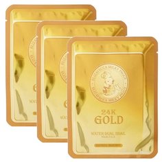 Elizavecca Тканевая маска с золотом и муцином улитки 24k Gold Water Dual Snail, 25 мл, 3 шт.