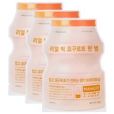 APIEU тканевая маска Real Big Yogurt One-Bottle Mango с экстрактом манго, 21 г, 3 шт.