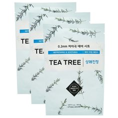 Etude House тканевая маска 0.2 Therapy Air Mask Tea Tree с экстрактом чайного дерева, 20 мл, 3 шт.