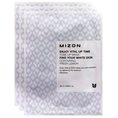 Mizon Enjoy Vital-Up Time Tone Up Mask осветляющая тканевая маска, 25 мл, 3 шт.