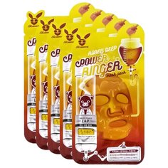 Elizavecca питательная тканевая маска с экстрактом мёда Honey Deep Power Ringer Mask Pack, 23 мл, 5 шт.