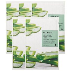 Mizon Joyful Time Essence Mask Aloe тканевая маска с экстрактом алоэ, 23 г, 5 шт.